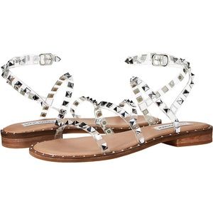 Steve Madden Clear Studded Wrap Sandals
